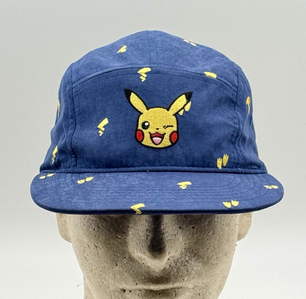 Original Pokemon Pikachu Blue Adjustable Strapback Adult Size Hat Cap